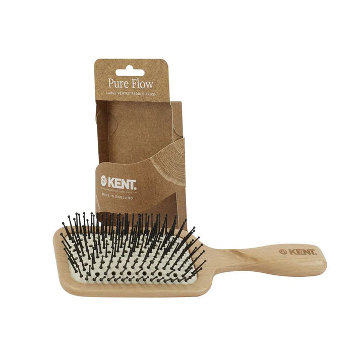 Kent - Pure Flow Large Vented Fine Quill Paddle Brush