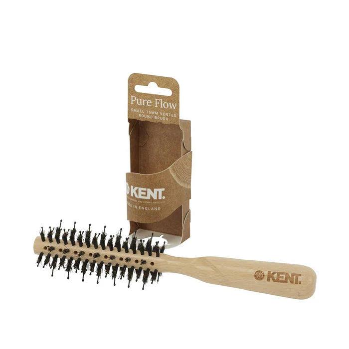 Kent - Pure Flow Small Vented 15mm Bristle Nylon Mix Round Brush
