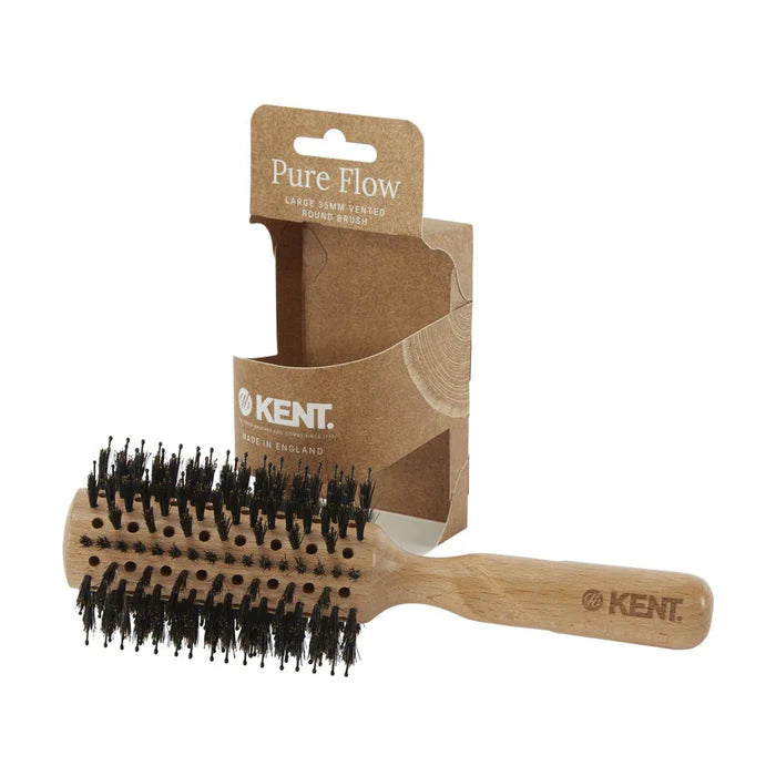 Kent - Pure Flow Large Vented 35mm Bristle Nylon Mix Round Brush