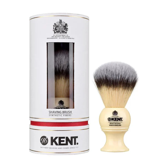Kent - Luxury Shaving Soap & BK4S Synthetic Shaving Brush Duo Bundle – Kent BK4S Medium Synthetic Brush Ivory