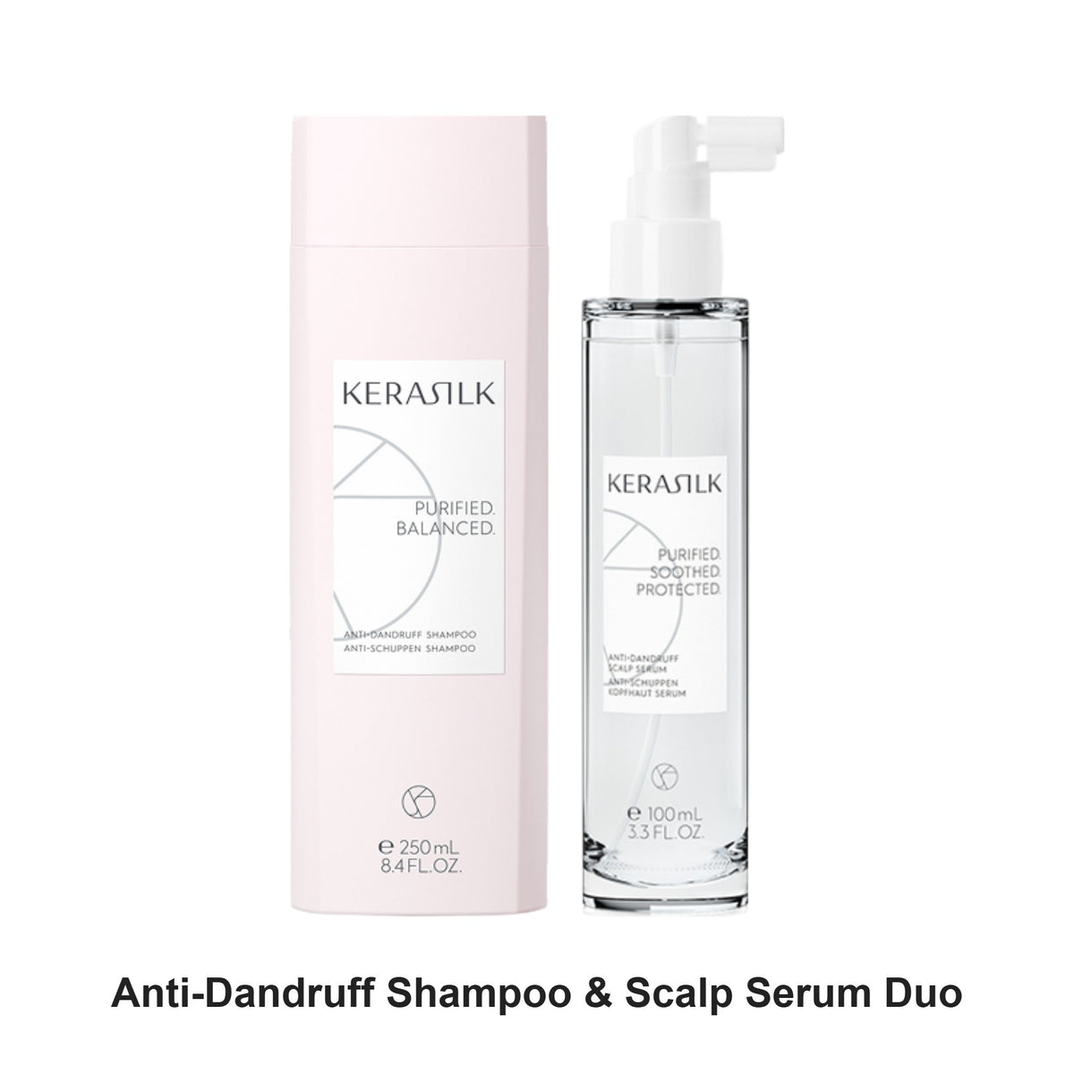 Kerasilk - Anti-Dandruff Shampoo & Scalp Serum Duo Bundle – bundle contents: Anti-Dandruff Shampoo 250ml, Anti-Dandruff Scalp Serum 100ml