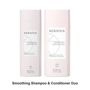 Kerasilk - Smoothing Shampoo & Conditioner Duo Bundle – bundle contents: Smoothing Shampoo 250ml, Smoothing Conditioner 200ml