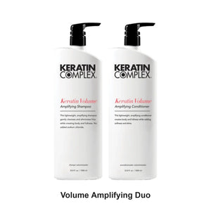 Keratin Complex - Volume Amplifying Shampoo & Conditioner Duo 1000ml Bundle – bundle contents: Volume Amplifying Shampoo 1000ml, Volume Amplifying Conditioner 1000ml