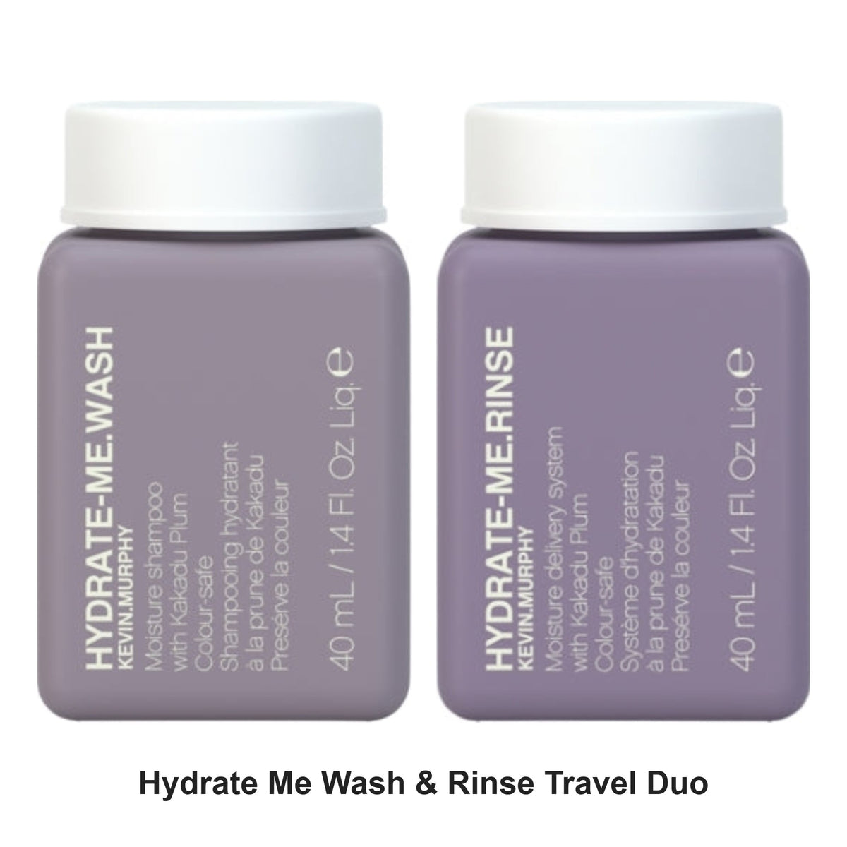 Kevin Murphy - Hydrate Me Wash & Rinse Travel Duo Bundle – bundle contents: Hydrate Me Wash Travel 40ml, Hydrate Me Rinse Travel 40ml