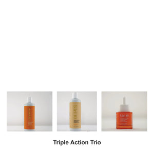 Kiri 10 - Triple Action Keratin Shampoo, Conditioner & Hair Serum Trio Bundle – bundle contents: Triple Action Functional Keratin Shampoo 250ml, Triple Action Functional Keratin Conditioner 250ml, Triple Action Functional Keratin Hair Serum 30ml