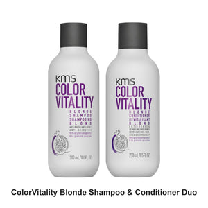 KMS - ColorVitality Blonde Shampoo & Conditioner Duo Bundle – bundle contents: ColorVitality Blonde Shampoo 300ml, ColorVitality Blonde Conditioner 250ml