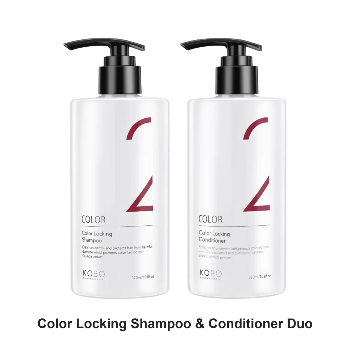 KOBO Professional - Color Locking Shampoo & Conditioner Duo Bundle – bundle contents: Color Locking Shampoo 320ml, Color Locking Conditioner 320ml
