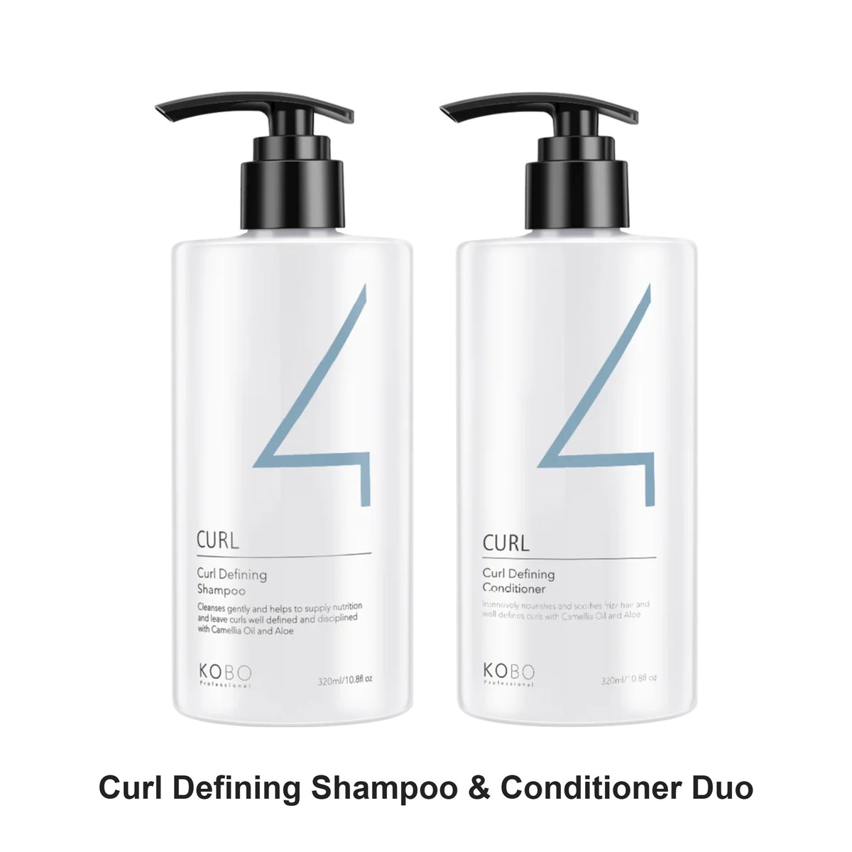 KOBO Professional - Curl Defining Shampoo & Conditioner Duo Bundle – bundle contents: Curl Defining Shampoo 320ml, Curl Defining Conditioner 320ml