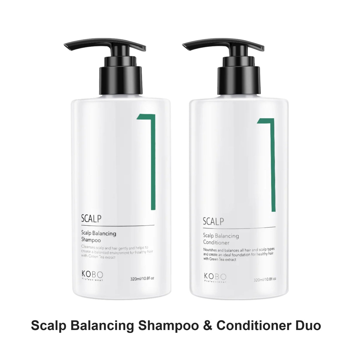 KOBO Professional - Scalp Balancing Shampoo & Conditioner Duo Bundle – bundle contents: Scalp Balancing Shampoo 320ml, Scalp Balancing Conditioner 320ml