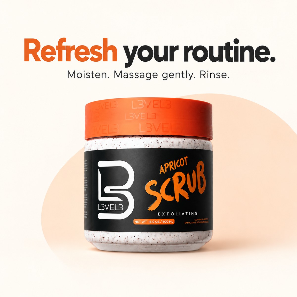 L3VEL3 Apricot Facial Scrub how to use