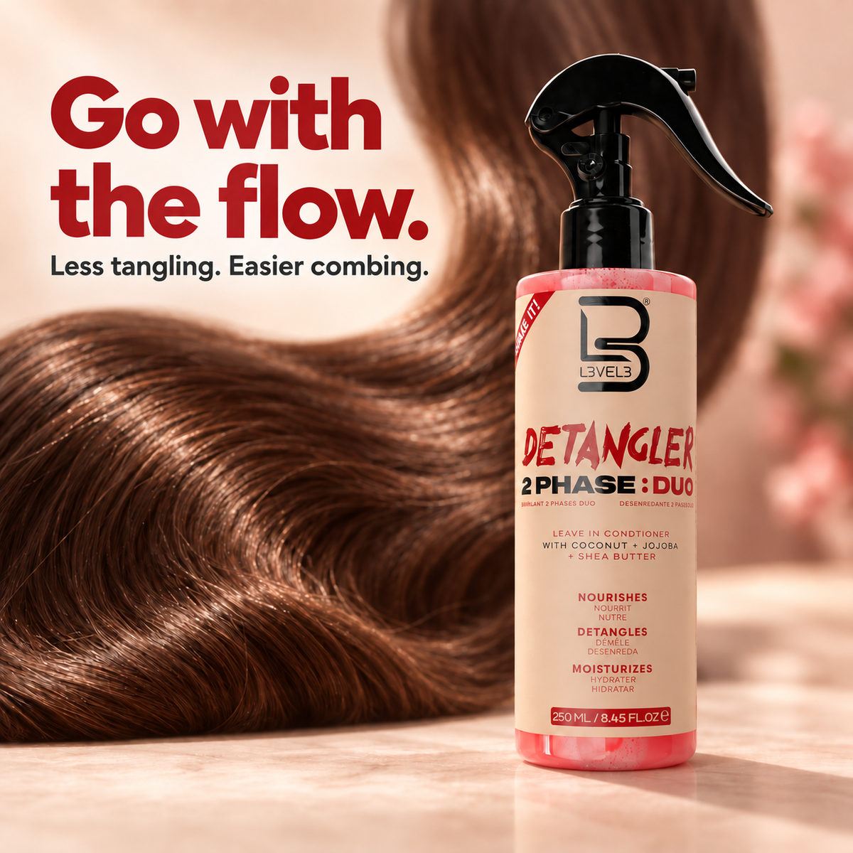 L3VEL3 2 Phase Detangler 250ml