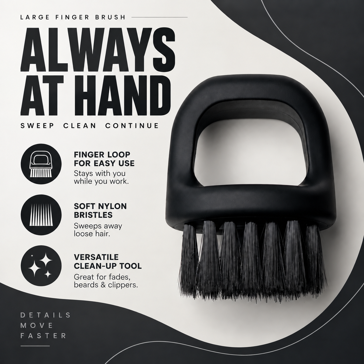 L3VEL3 Finger Brush benefits