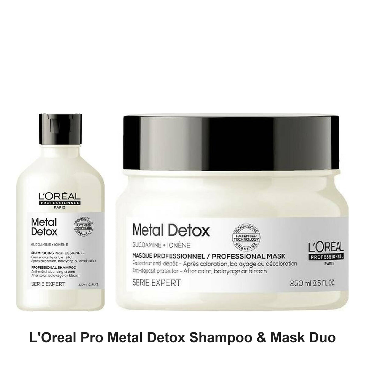 L'Oreal Professionnel - Metal Detox Shampoo & Mask Duo Bundle – bundle contents: Metal Detox Shampoo 300ml, Metal Detox Mask 250ml