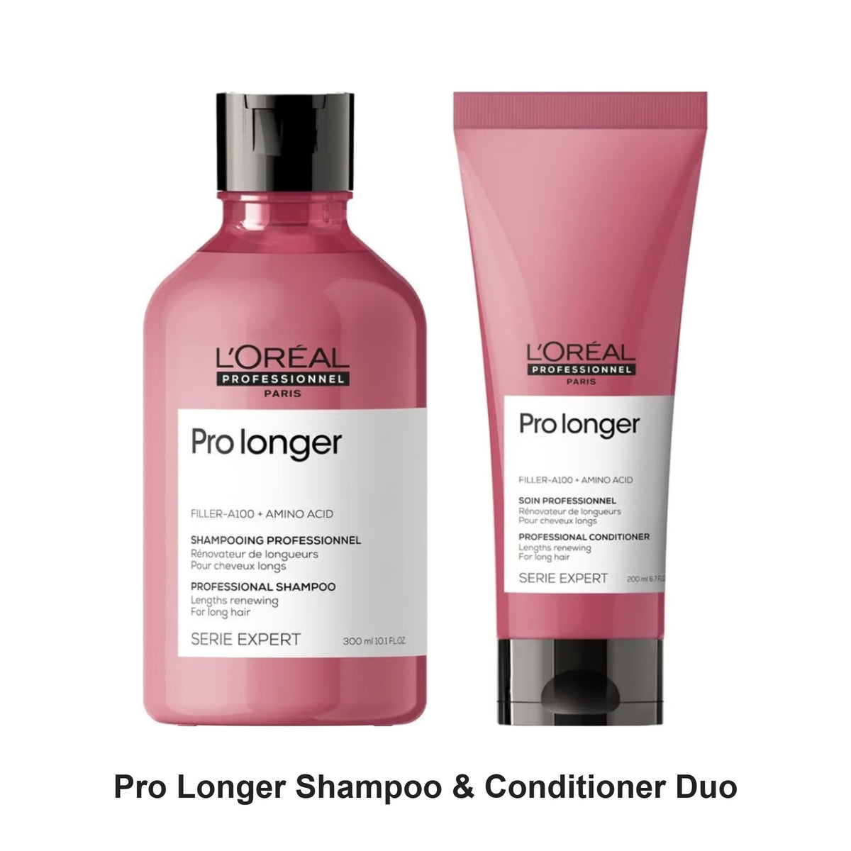 L'Oreal Professionnel - Pro Longer Shampoo & Conditioner Duo Bundle – bundle contents: Pro Longer Shampoo 300ml, Pro Longer Conditioner 200ml