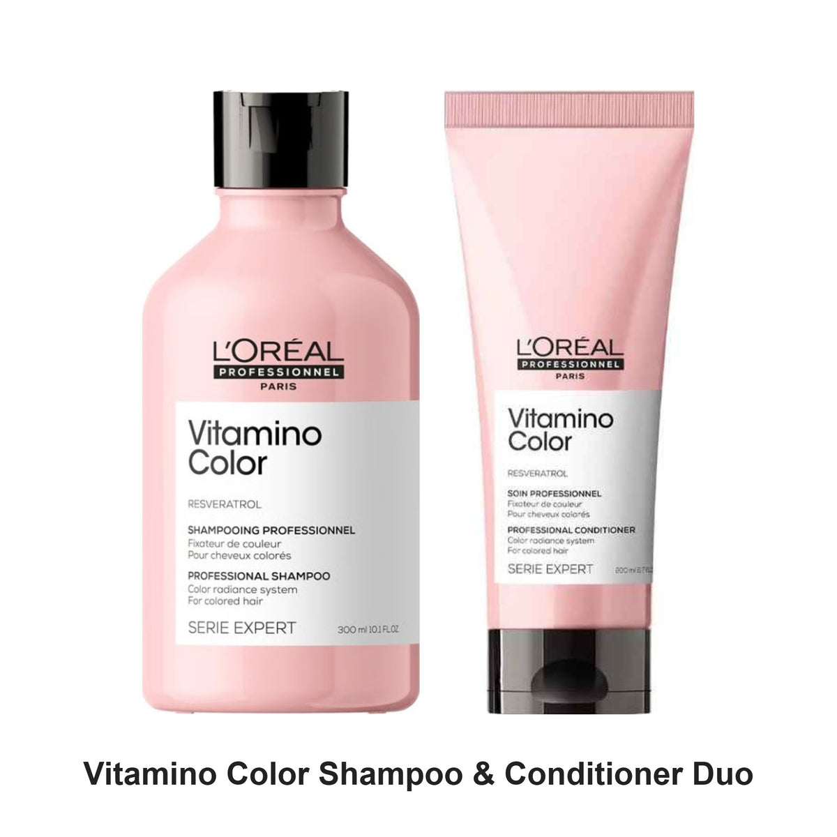 L'Oreal Professionnel - Vitamino Color Shampoo & Conditioner Duo Bundle – bundle contents: Vitamino Color Shampoo 300ml, Vitamino Color Conditioner 200ml