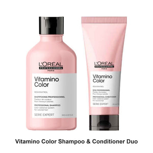 L'Oreal Professionnel - Vitamino Color Shampoo & Conditioner Duo Bundle – bundle contents: Vitamino Color Shampoo 300ml, Vitamino Color Conditioner 200ml