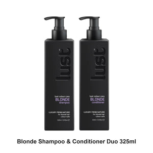 Lust - Blonde Shampoo & Conditioner Duo 325ml Bundle – bundle contents: Blonde Shampoo 325ml, Blonde Conditioner 325ml