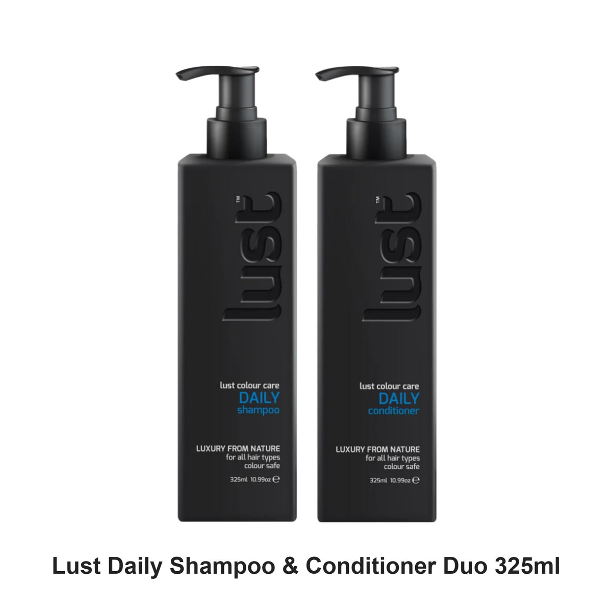 Lust - Daily Shampoo & Conditioner Duo 325ml Bundle – bundle contents: Daily Shampoo 325ml, Daily Conditioner 325ml