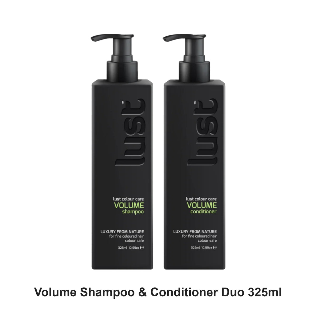 Lust - Volume Shampoo & Conditioner Duo 325ml Bundle – bundle contents: Volume Shampoo 325ml, Volume Conditioner 325ml
