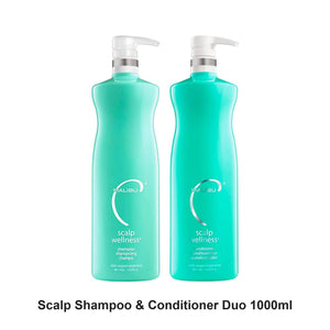 Malibu C - Scalp Shampoo & Conditioner Duo 1000ml Bundle – bundle contents: Scalp Shampoo 1000ml, Scalp Conditioner 1000ml