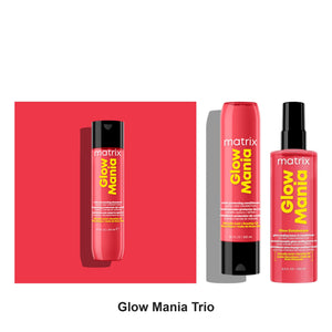 Matrix - Glow Mania Shampoo, Conditioner & Leave-In Trio Bundle – bundle contents: Glow Mania Shampoo 300ml, Glow Mania Conditioner 300ml, Glow Mania Leave In 250ml