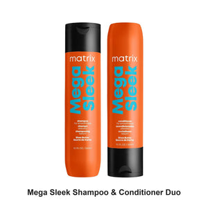 Matrix - Mega Sleek Shampoo & Conditioner Duo Bundle – bundle contents: Mega Sleek Shampoo 300ml, Mega Sleek Conditioner 300ml