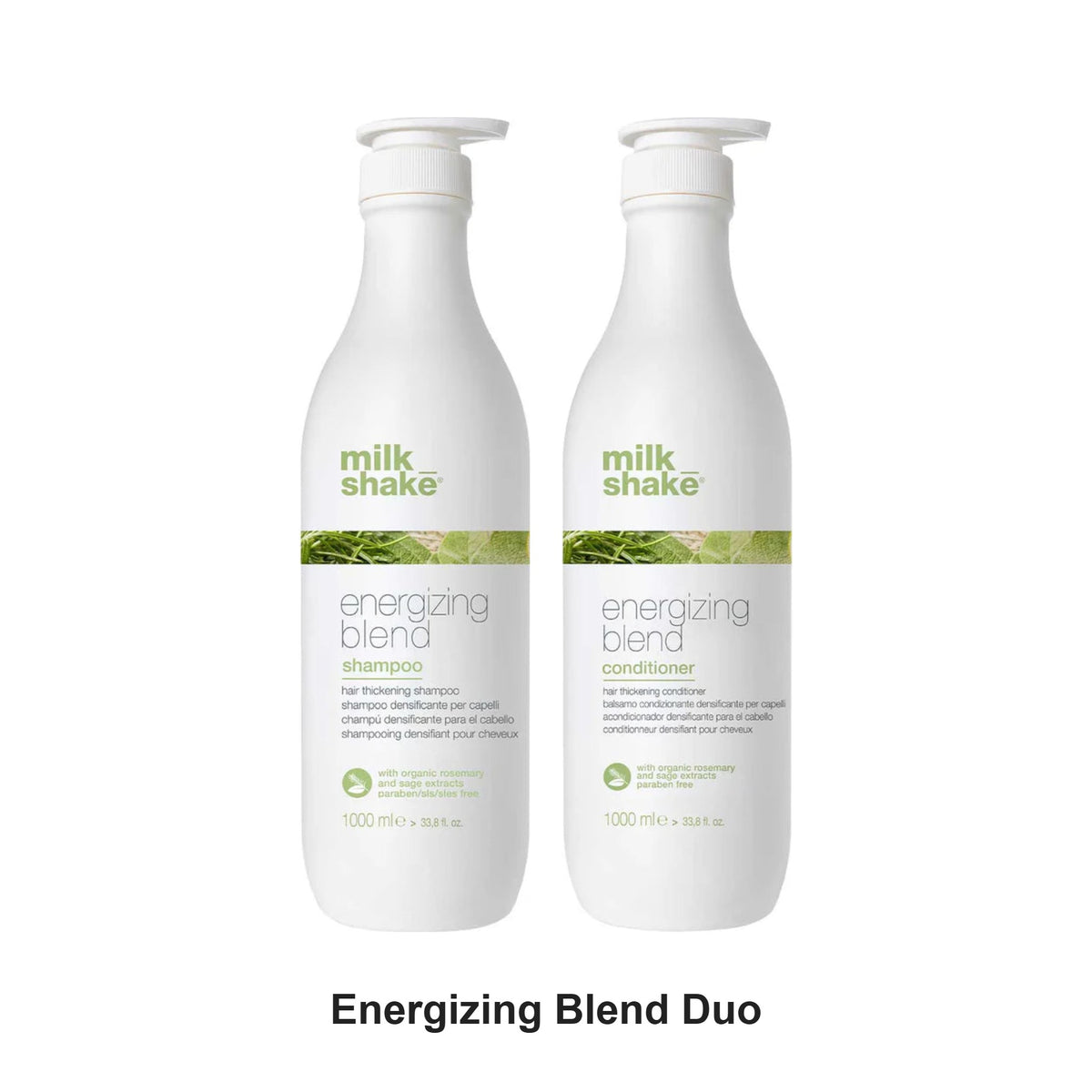 Milk Shake - Energizing Blend Shampoo & Conditioner Duo 1000ml Bundle – bundle contents: Energizing Blend Shampoo 1000ml, Energizing Blend Conditioner 1000ml
