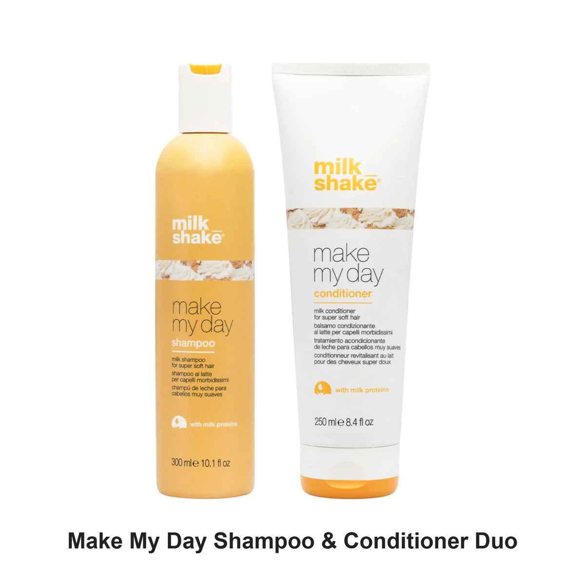 Milk Shake - Make My Day Shampoo & Conditioner Duo Bundle – bundle contents: Make My Day Shampoo 300ml, Make My Day Conditioner 250ml
