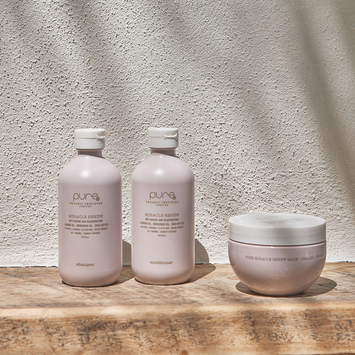 Pure Organic - Miracle Renew Shampoo, Conditioner & Mask Trio Pack - Zilion