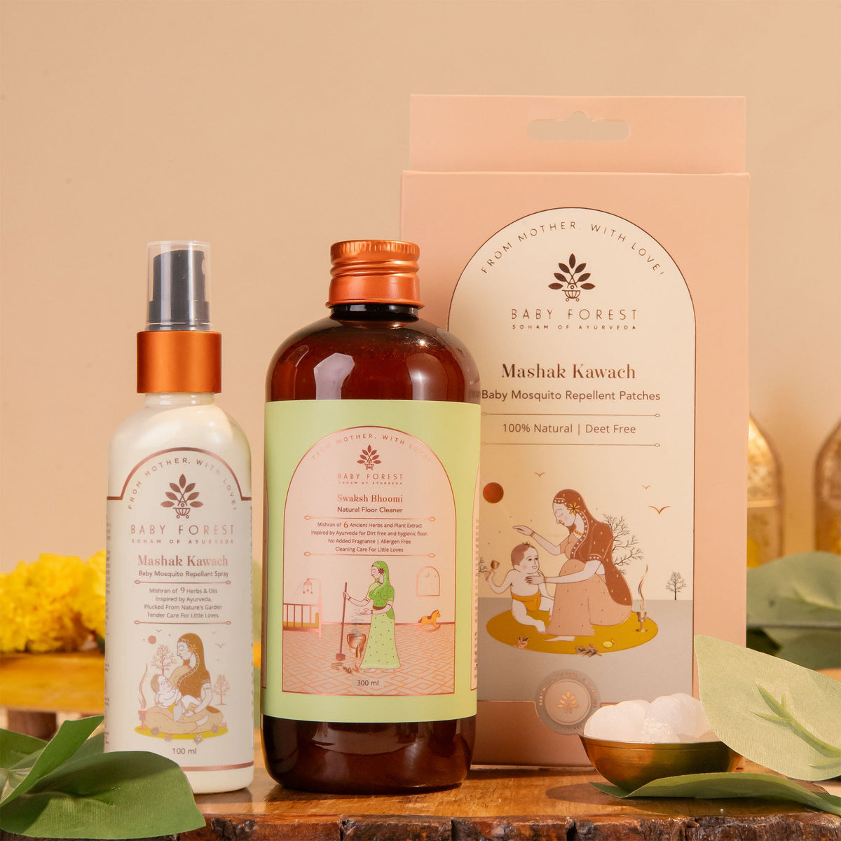 Baby Forest - Baby Monsoon Care Combo (3-Piece Set) – front of pack/product