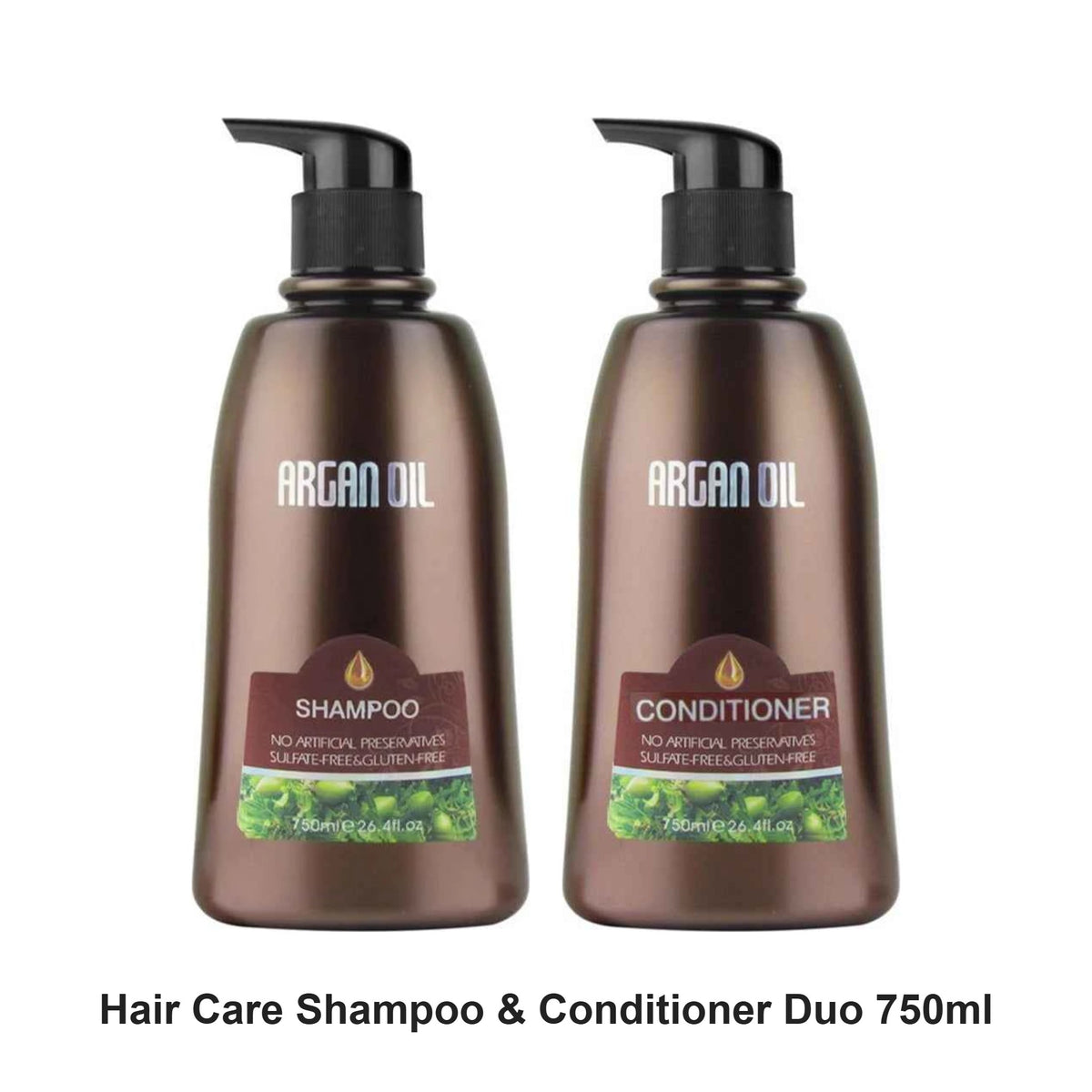 Morocco Argan Oil - Shampoo & Conditioner Duo 750ml Bundle – bundle contents: Morocco Shampoo 750ml, Morocco Conditioner 750ml