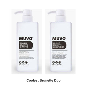 Muvo - Coolest Brunette Shampoo & Conditioner Duo 500ml Bundle – bundle contents: Coolest Brunette Shampoo 500ml, Coolest Brunette Conditioner 500ml