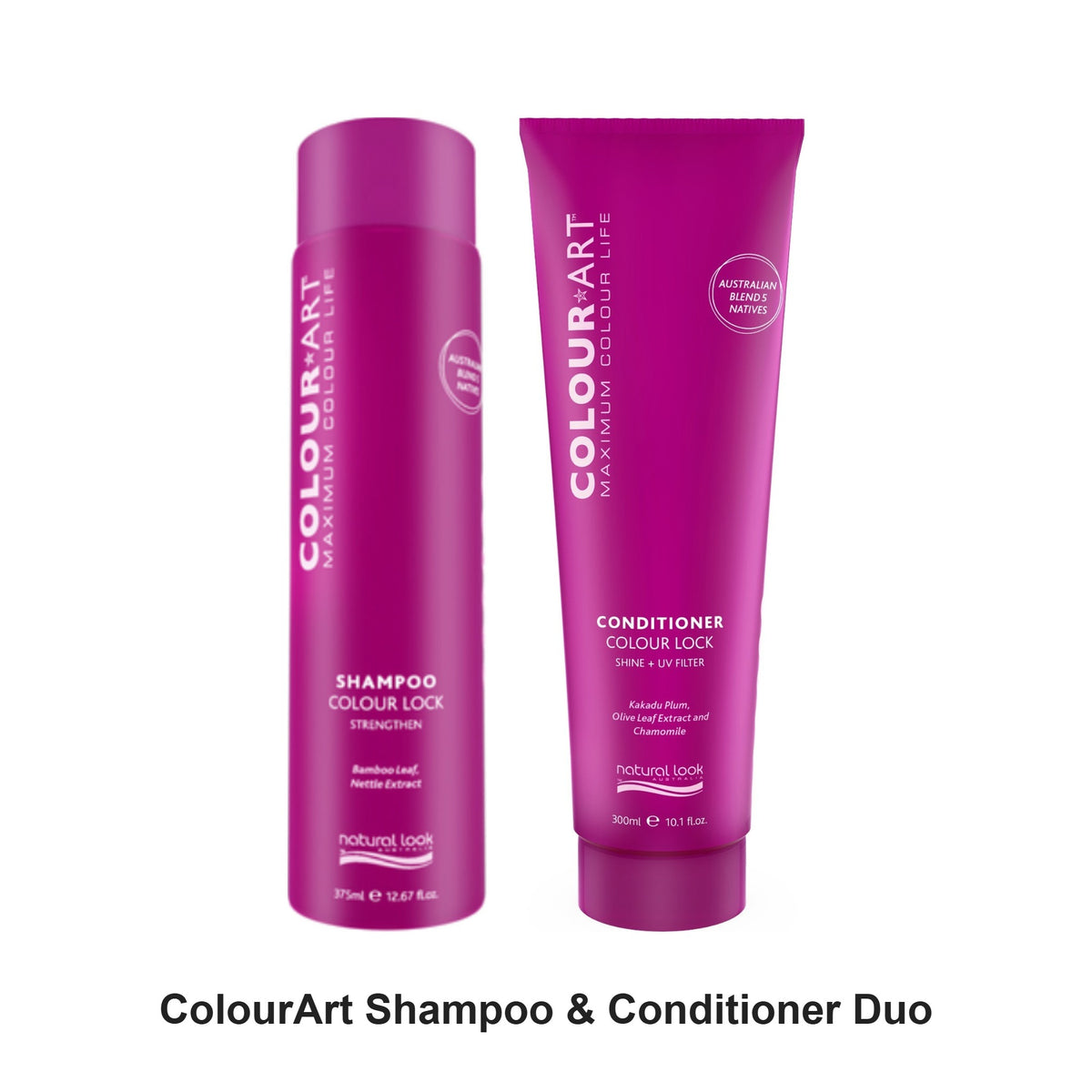 Natural Look - ColourArt Shampoo & Conditioner Duo Bundle – bundle contents: ColourArt Shampoo 375ml, ColourArt Conditioner 300ml