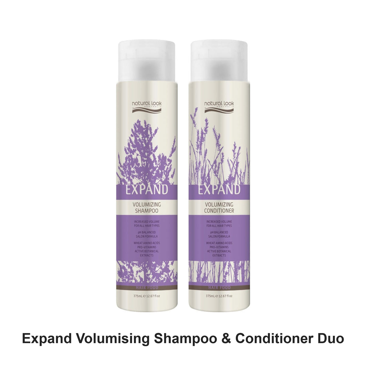 Natural Look - Expand Volumising Shampoo & Conditioner Duo Bundle – bundle contents: Expand Volumising Shampoo 375ml, Expand Volumising Conditioner 375ml