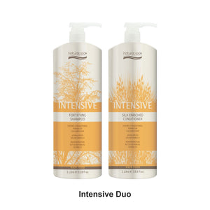 Natural Look - Intensive Fortifying Shampoo & Silk Enriched Conditioner Duo 1L Bundle – bundle contents: Intensive Fortifying Shampoo 1L, Intensive Silk Enriched Conditioner 1L