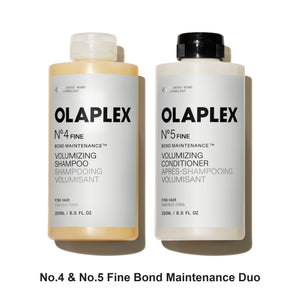 Olaplex - No.4 & No.5 Fine Bond Maintenance Shampoo & Conditioner Duo Bundle – bundle contents: No.4 Fine Bond Maintenance Shampoo 250ml, No.5 Fine Bond Maintenance Conditioner 250ml