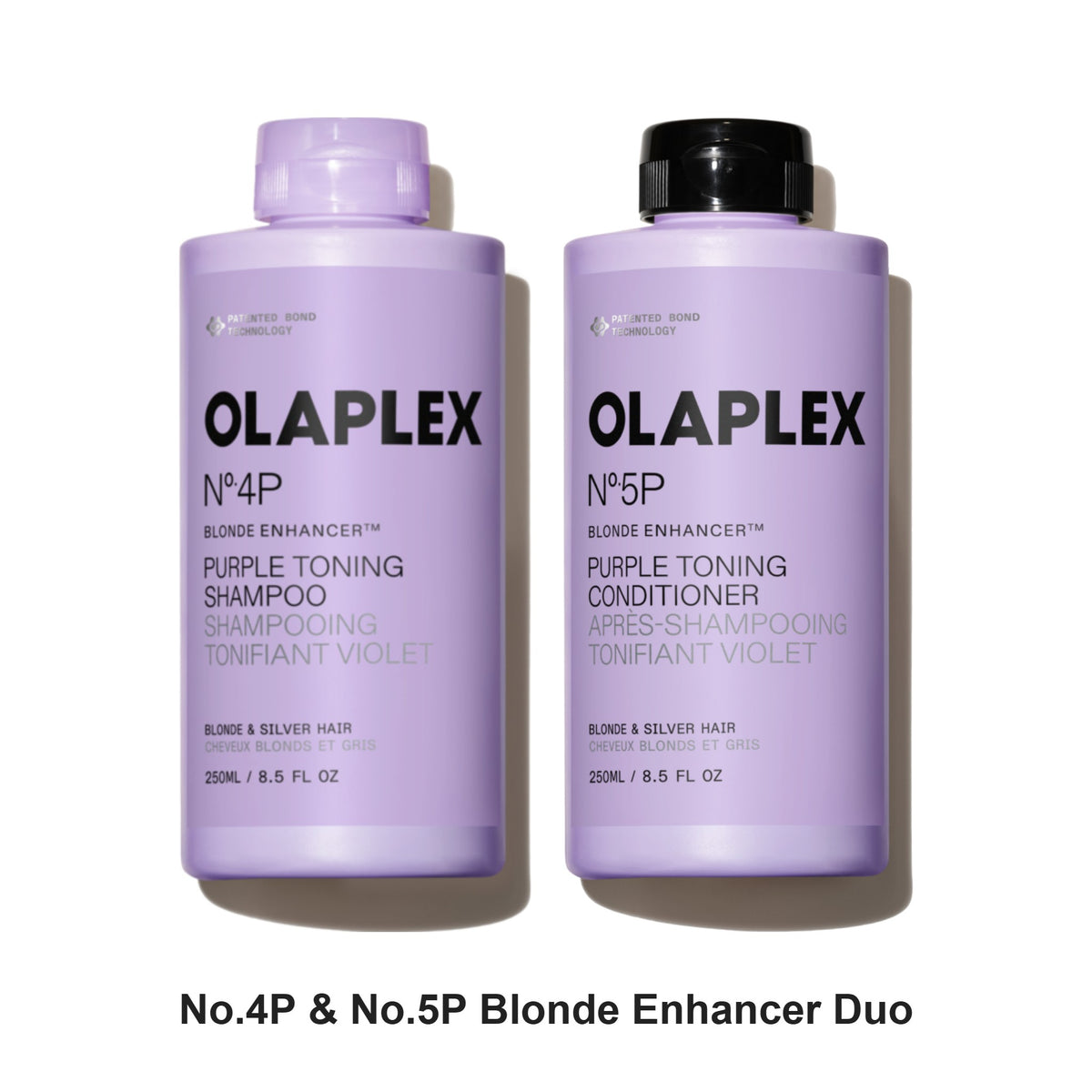 Olaplex - No.4P & No.5P Blonde Enhancer Purple Shampoo & Conditioner Duo Bundle – bundle contents: No.4P Blonde Enhancer Purple Shampoo 250ml, No.5P Blonde Enhancer Purple Conditioner 250ml