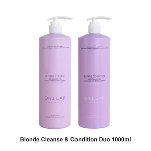 ORI Lab - Blonde Cleanse & Condition Duo 1000ml Bundle – bundle contents: Blonde Cleanse 1000ml, Blonde Condition 1000ml