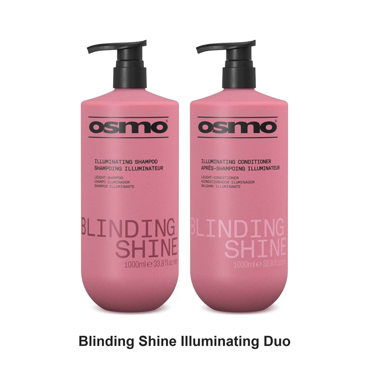 Osmo - Blinding Shine Illuminating Shampoo & Conditioner Duo 1000ml Bundle – bundle contents: Blinding Shine Illuminating Shampoo 1000ml, Blinding Shine Illuminating Conditioner 1000ml