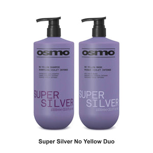 Osmo - Super Silver No Yellow Shampoo & Mask Duo 1000ml Bundle – bundle contents: Super Silver No Yellow Shampoo 1000ml, Super Silver No Yellow Mask 1000ml