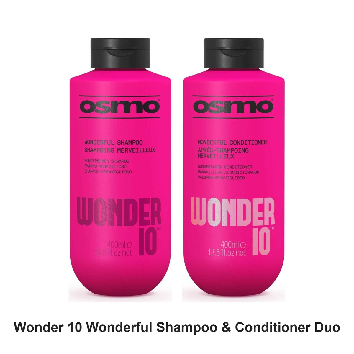 Osmo - Wonder 10 Wonderful Shampoo & Conditioner Duo Bundle – bundle contents: Wonder 10 Wonderful Shampoo 400ml, Wonder 10 Wonderful Conditioner 400ml