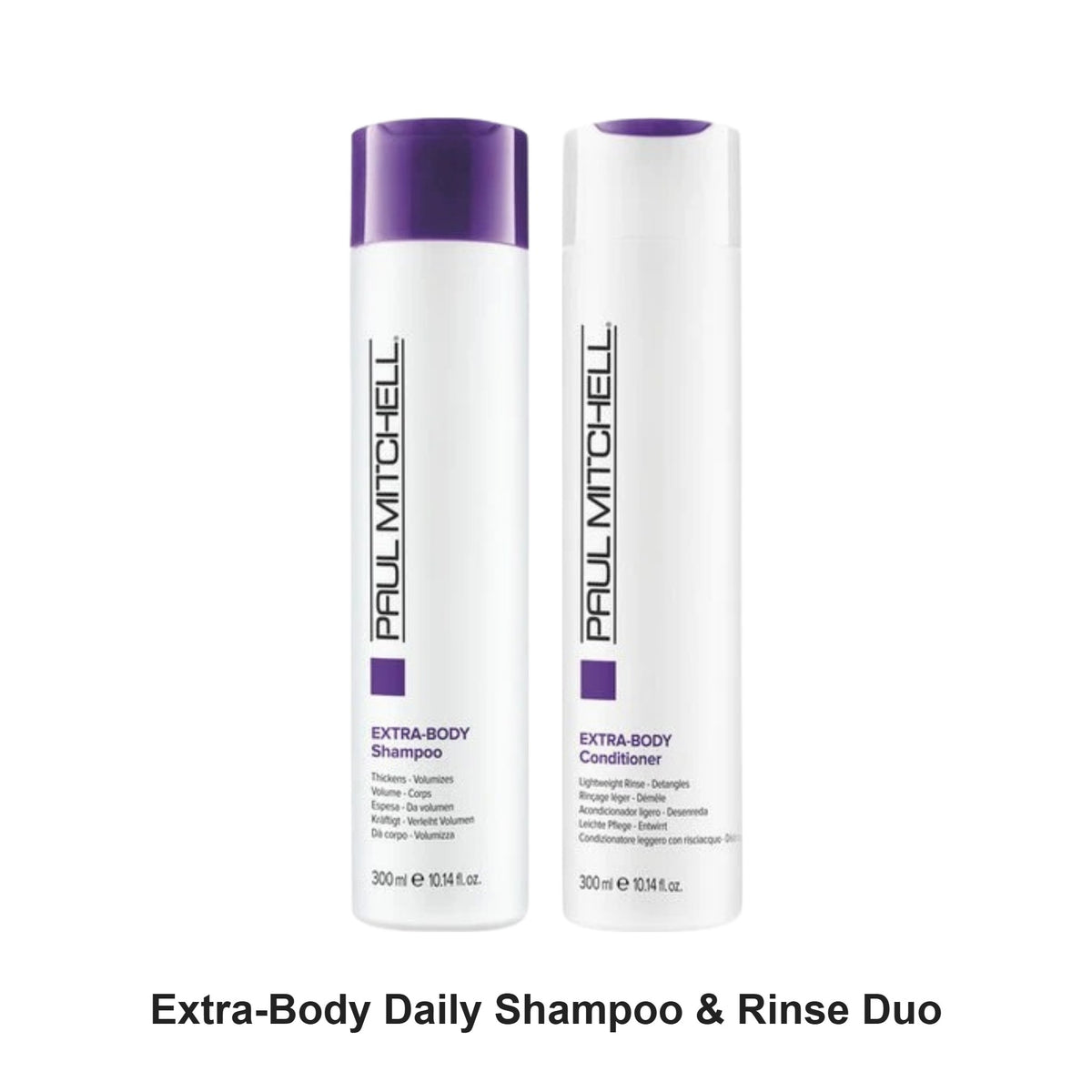 Paul Mitchell - Extra-Body Daily Shampoo & Rinse Duo Bundle – bundle contents: Extra-Body Daily Shampoo 300ml, Extra-Body Daily Rinse Conditioner 300ml