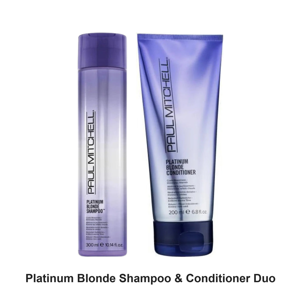 Paul Mitchell - Platinum Blonde Shampoo & Conditioner Duo Bundle – bundle contents: Platinum Blonde Shampoo 300ml, Platinum Blonde Conditioner 200ml