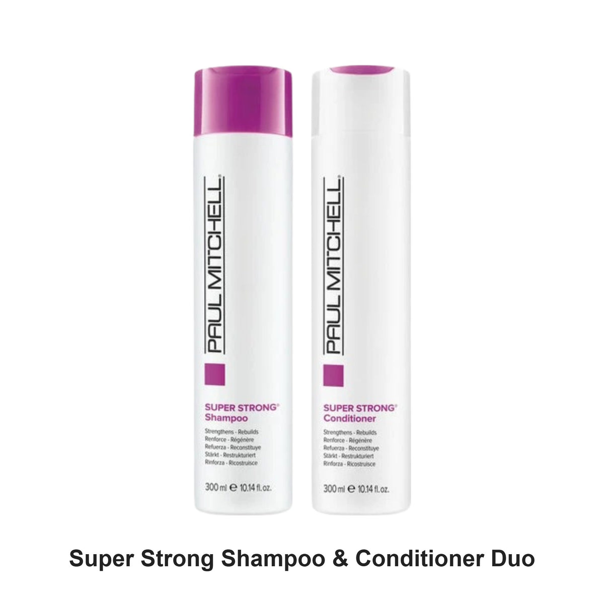 Paul Mitchell - Super Strong Shampoo & Conditioner Duo Bundle – bundle contents: Super Strong Shampoo 300ml, Super Strong Conditioner 300ml