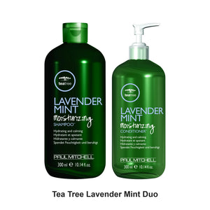 Paul Mitchell - Tea Tree Lavender Mint Shampoo & Conditioner Duo Bundle – bundle contents: Tea Tree Lavender Mint Moisturizing Shampoo 300ml, Tea Tree Lavender Mint Moisturizing Conditioner 300ml