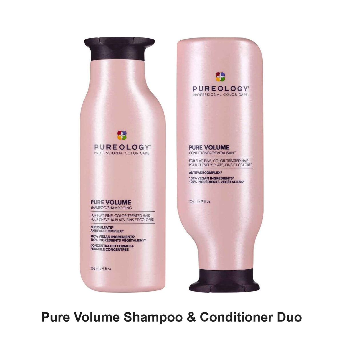 Pureology - Pure Volume Shampoo & Conditioner Duo Bundle – bundle contents: Pure Volume Shampoo 266ml, Pure Volume Conditioner 266ml