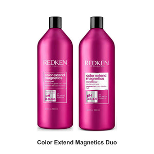 Redken - Color Extend Magnetics Shampoo & Conditioner Duo 1000ml Bundle – bundle contents: Color Extend Magnetics Sulfate-Free Shampoo 1000ml, Color Extend Magnetics Sulfate-Free Conditioner 1000ml