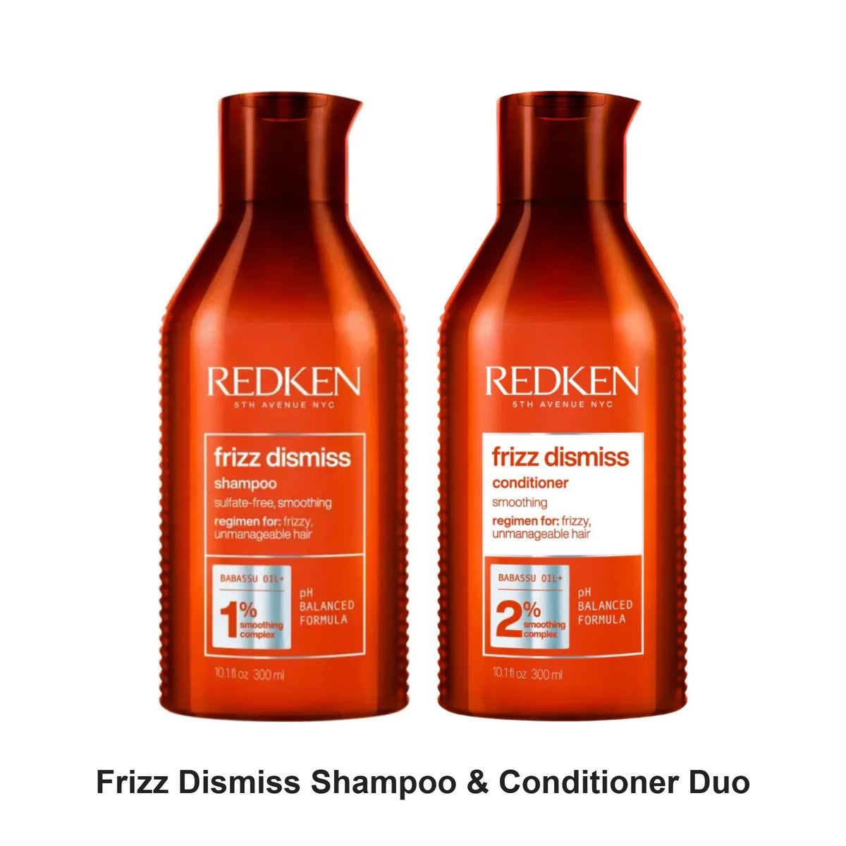 Redken - Frizz Dismiss Shampoo & Conditioner Duo Bundle – bundle contents: Frizz Dismiss Shampoo 300ml, Frizz Dismiss Conditioner 300ml