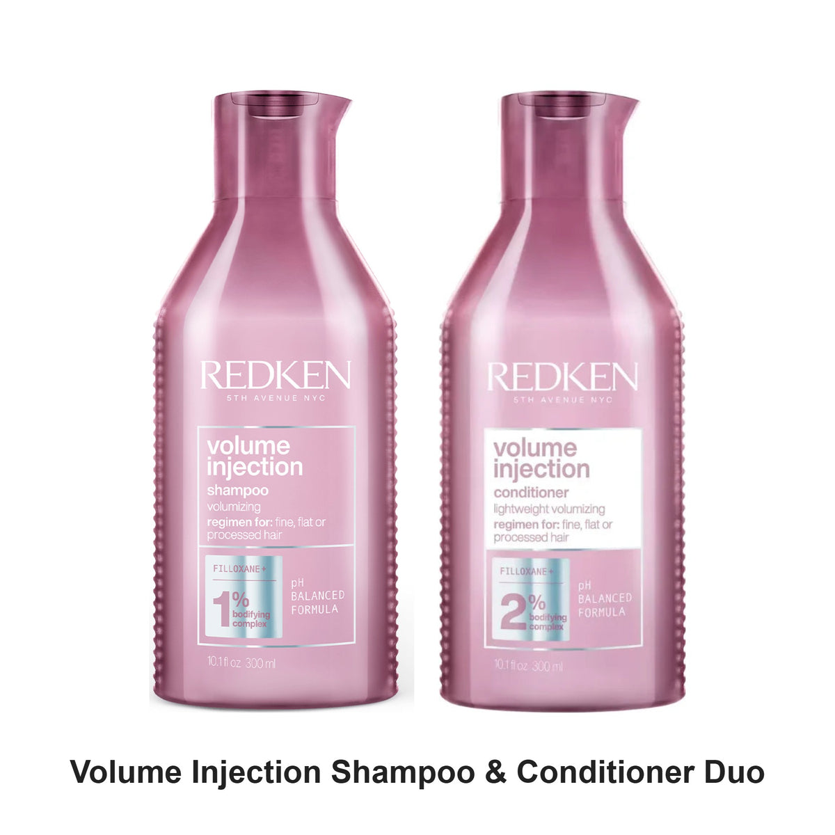 Redken - Volume Injection Shampoo & Conditioner Duo Bundle – bundle contents: Volume Injection Shampoo 300ml, Volume Injection Conditioner 300ml