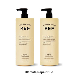REF Stockholm - Ultimate Repair Shampoo & Conditioner Duo 1000ml Bundle – bundle contents: Ref Stockholm sweden - Ultimate Repair Shampoo 1000ml, Ref Stockholm sweden - Ultimate Repair Conditioner 1000ml